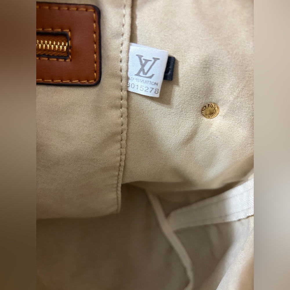Fashion Soft Leather Trendyol Neverfull Cream & Brown Leather Tote with Pouch - Picture 7 of 15